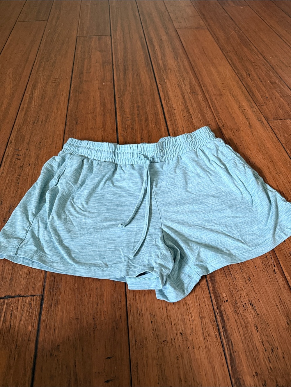 Light Blue Women's Drawstring Lounge Shorts